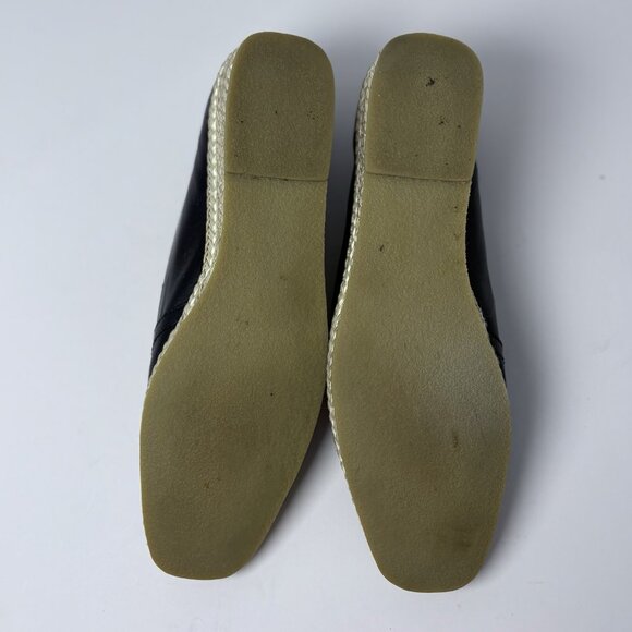 andré assous Made‎ in Spain Womens 9N Black Leather Slip-on Espadrille Shoe - Picture 12 of 12